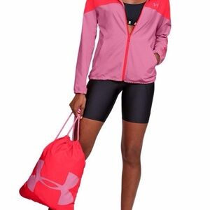 Under Armour Vibrant Pink and Red Windbreaker Sz large